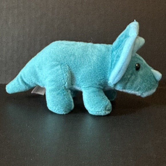 Wild Republic Pocketkins Blue Triceratops Dinosaur Stuffed Animal Plush 5" CLEAN - Picture 4 of 13